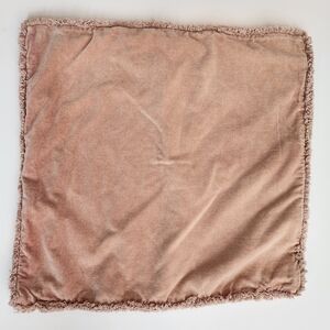 Pottery Barn Velvet Fringe Blush Pillow Cover